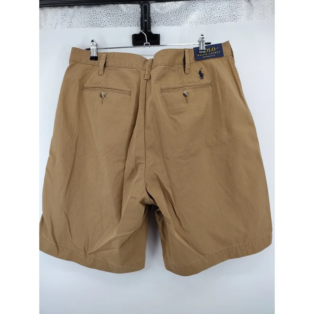 Polo Ralph Lauren Mens sz 38 Relaxed Fit 10 Inch Chino Shorts Tan Khaki NEW